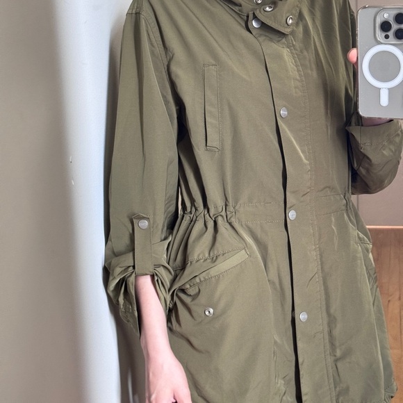 SANCTUARY ARMY GREEN RAIN COAT SIZE SMALL - Picture 3 of 15
